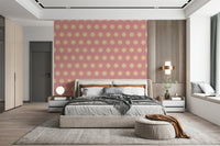 Chic Blush Sunburst Wallpaper⁠ home interior