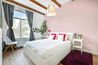 Wall mural with whimsical shapes and colors

