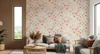 Blush Watercolor Blooms Wallpaper⁠