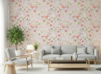 Blush Watercolor Blooms Wallpaper⁠