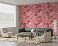 Hallway styled in Flower Prints wallpaper with layered blush blooms, GD9368