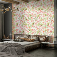 Romantic blush roses wallpaper perfect for home interiors.

