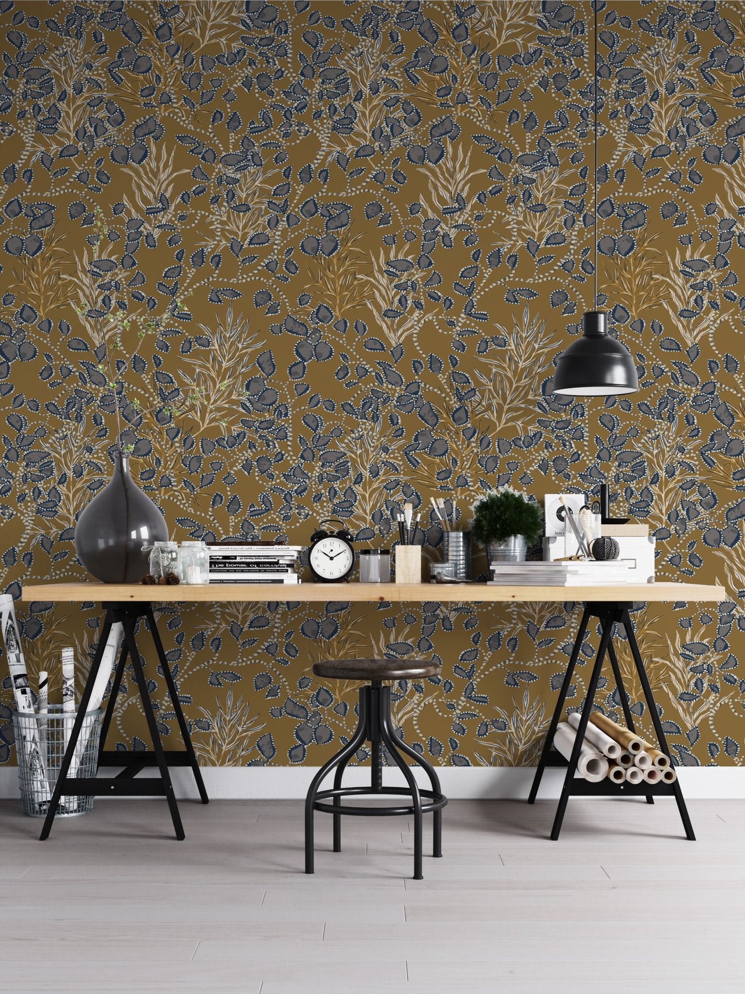Amber Jewel Boho Wallpaper for Interiors, AN05