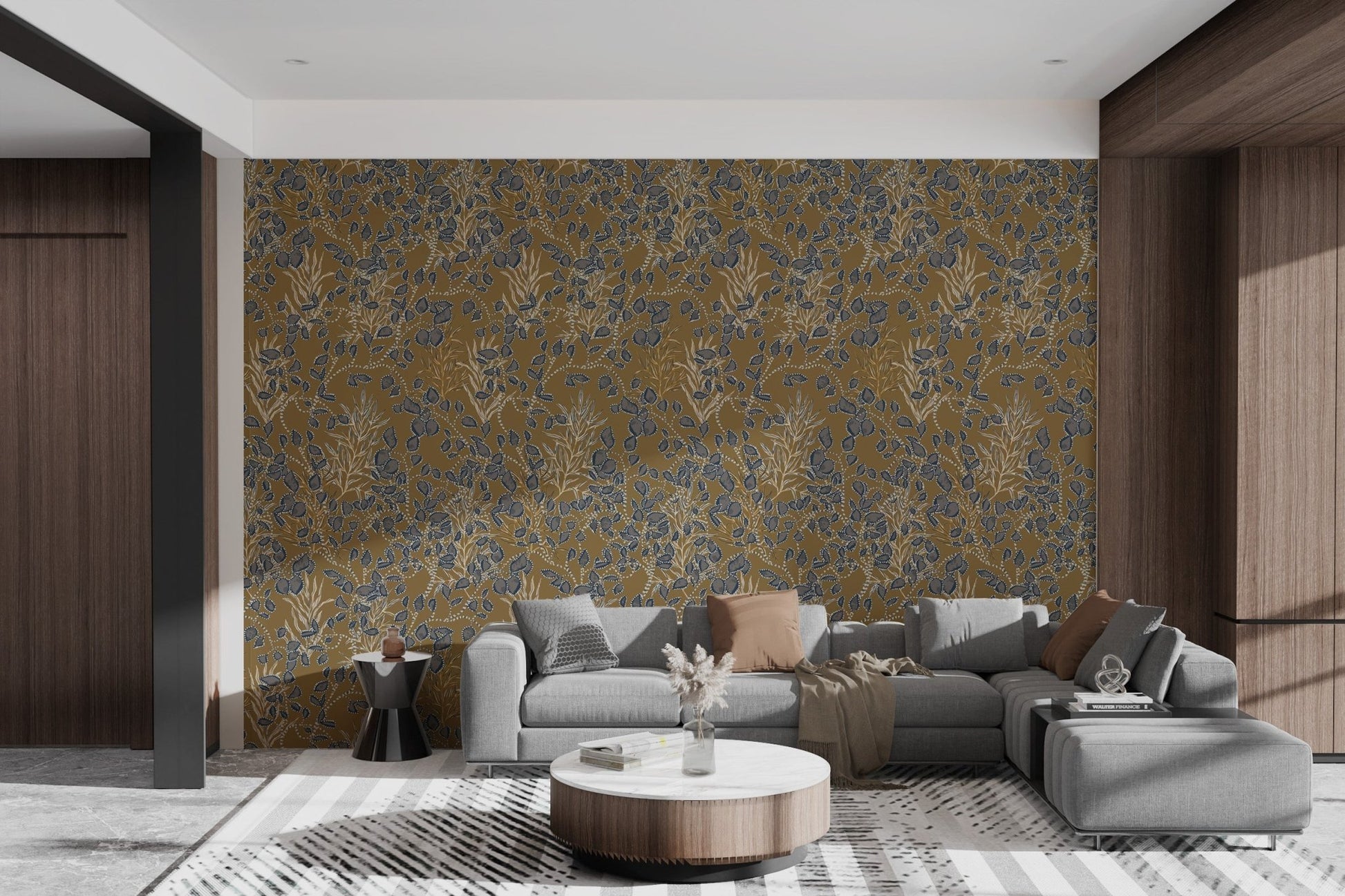 Stylish Amber Jewel Bohemian Wallpaper Design, AN05