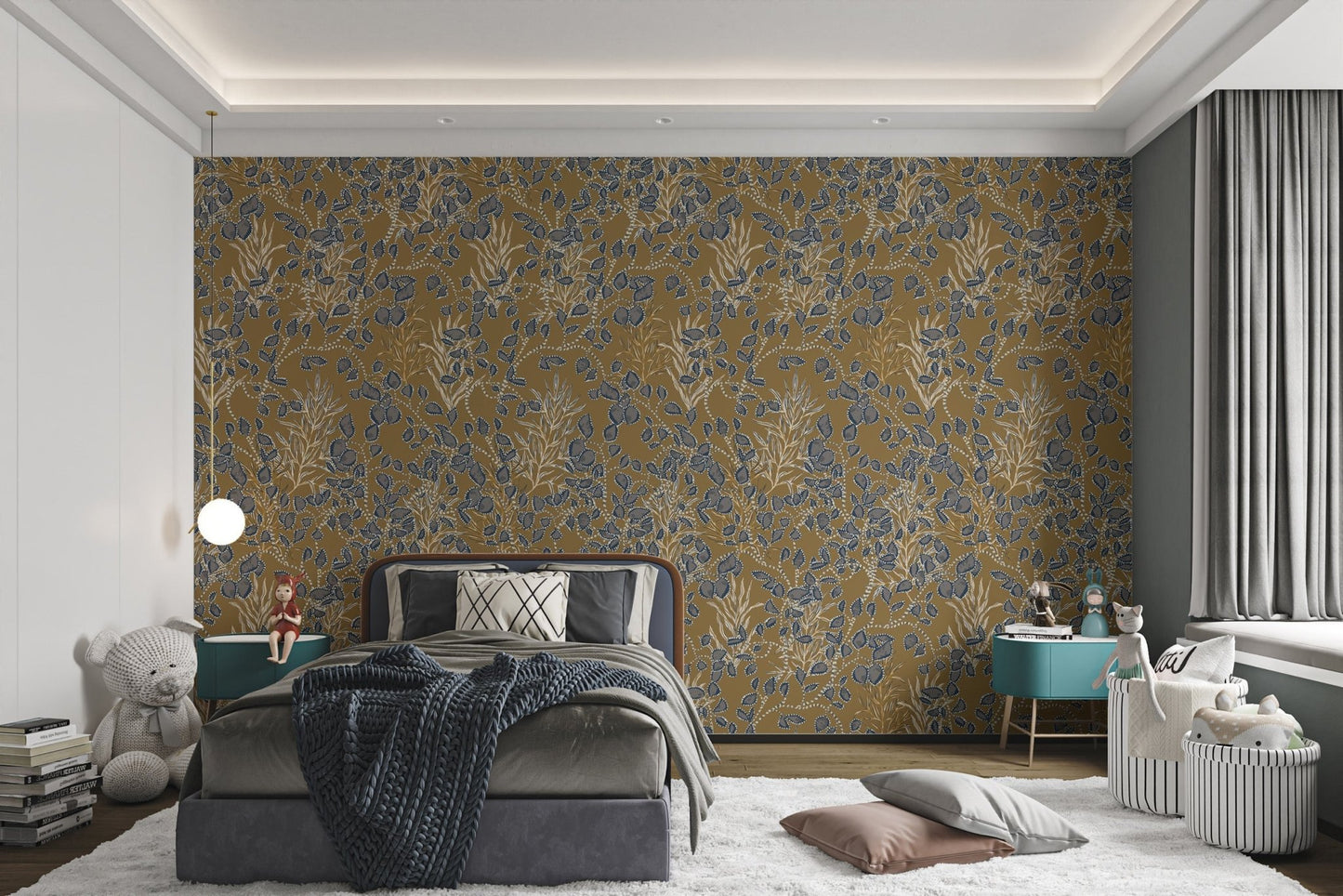 Unique Boho Amber Jewel Wall Mural, AN05