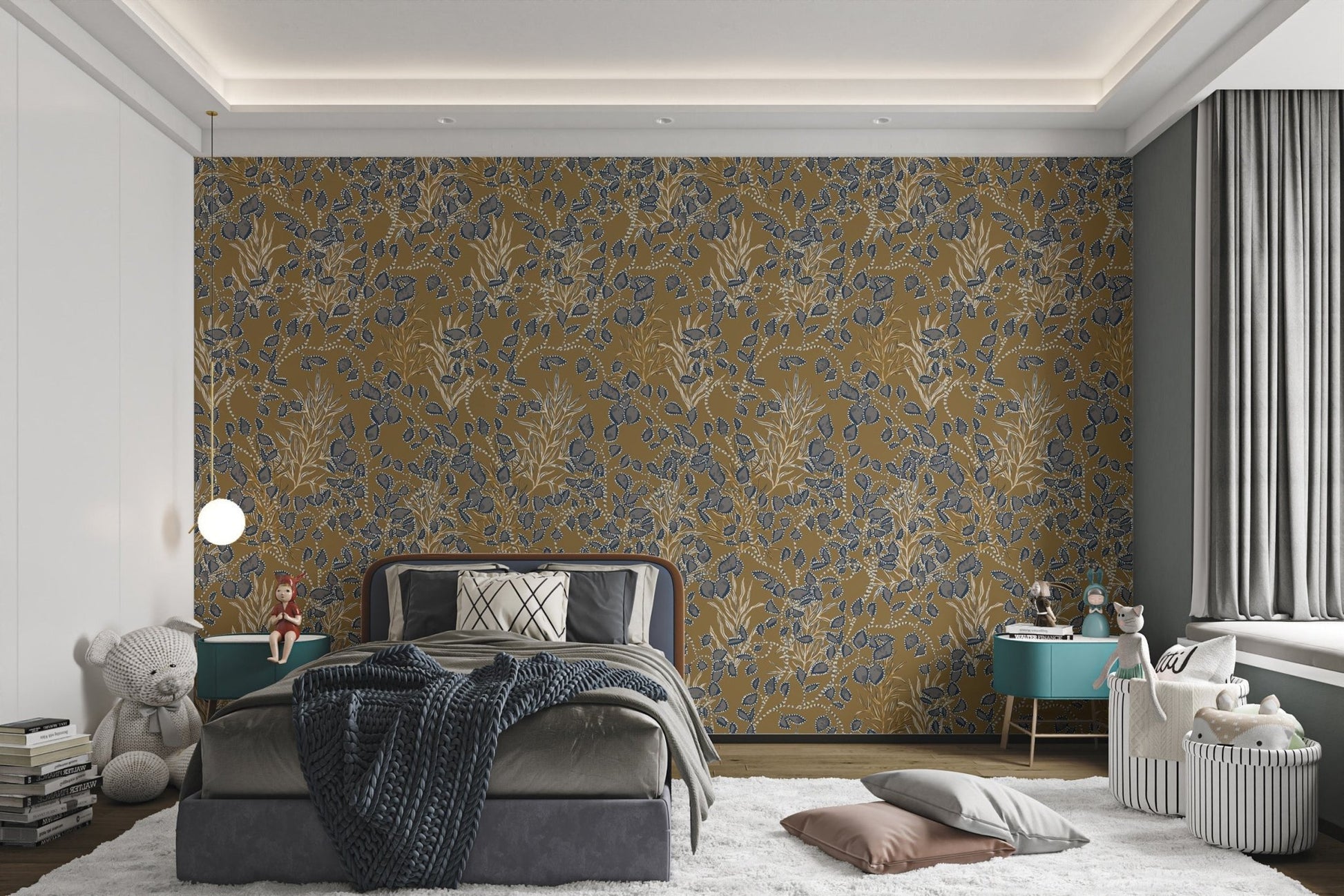 Unique Boho Amber Jewel Wall Mural, AN05