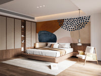 Bohemian Beige Watercolor Mural Wallpaper