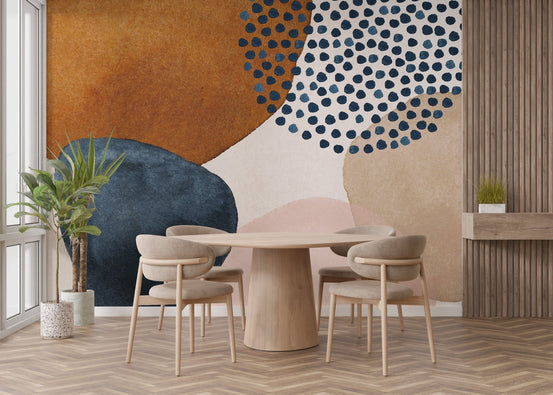 Bohemian Beige Watercolor Wallpaper A693