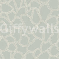 Abstract overlapping arches on green wallpaper

