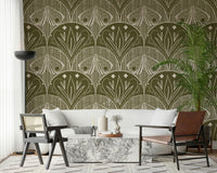 Peel and Stick Butterfly Art Nouveau Pattern wallpaper