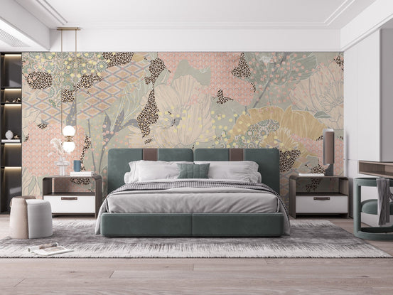 Boho artistic wallpaper mural design
A409