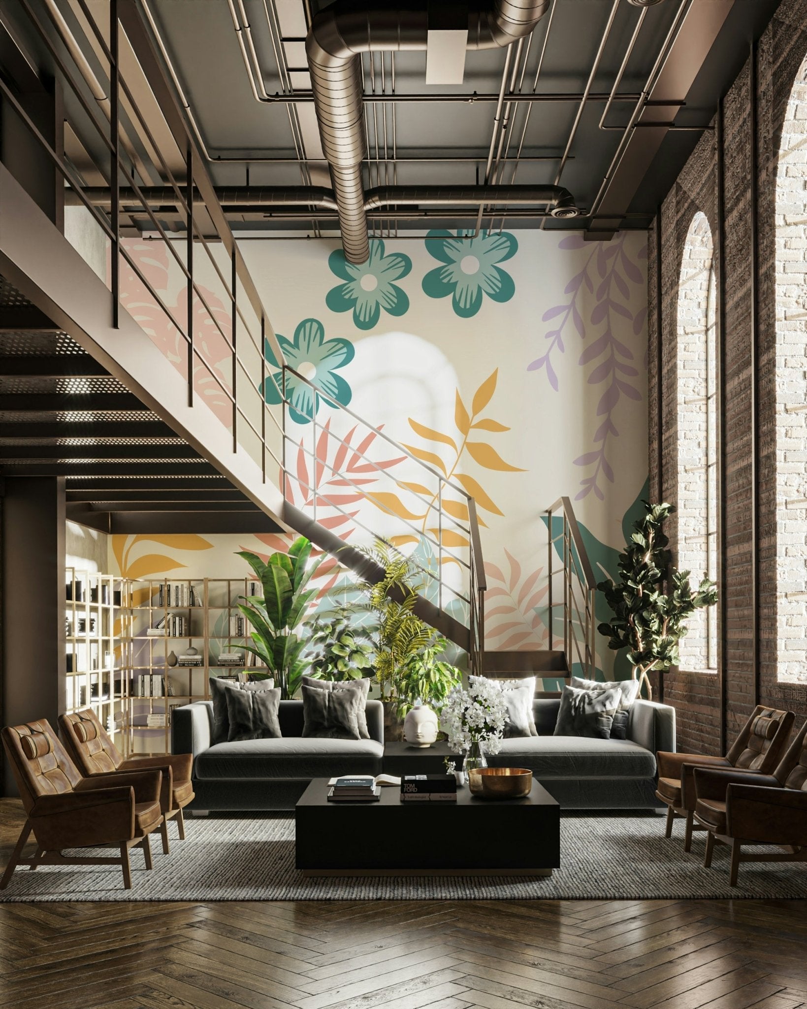 The composition is scattered and balanced.

