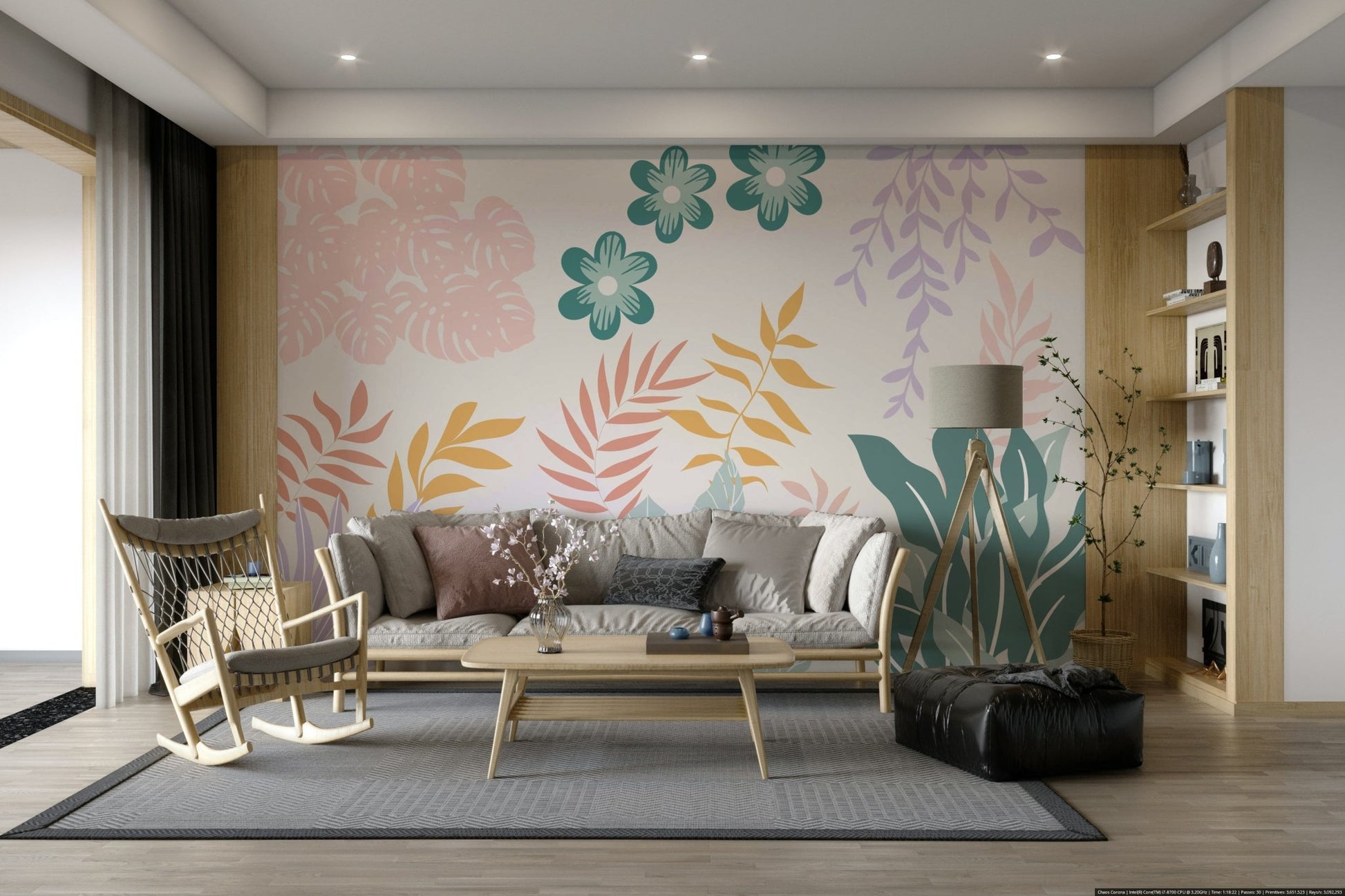 The lines are gentle and the colors are solid.

