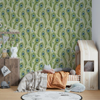 Boho style peacock wallpaper decor, GD852