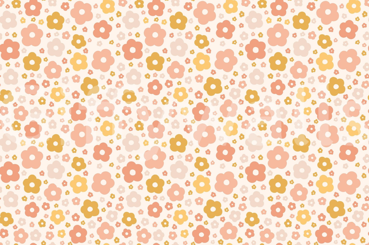 Groovy floral mural wallpaper

