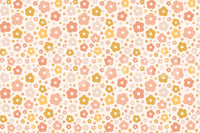 Groovy floral mural wallpaper

