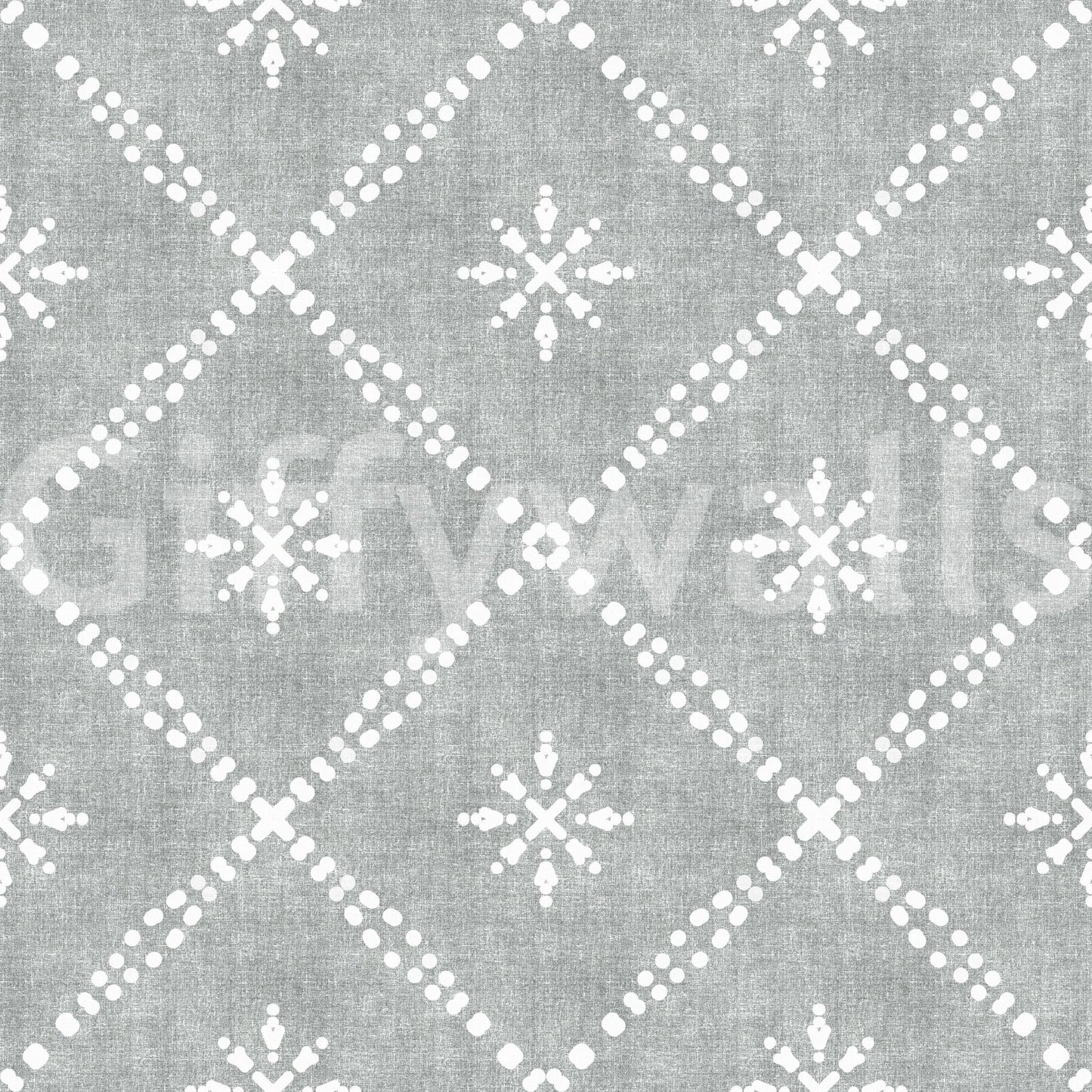 Boho Dotted Lattice Grunge Grey Clouds Wallpaper⁠