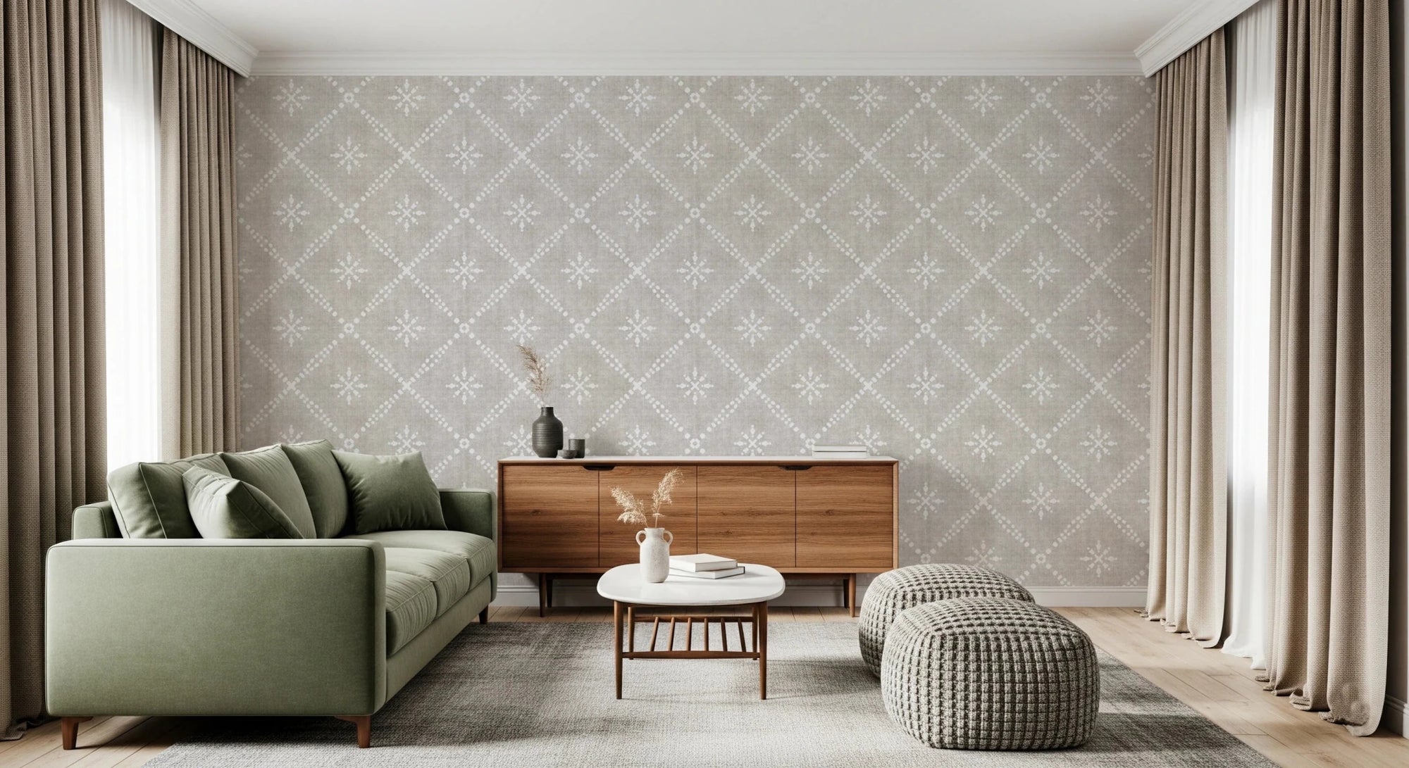 Dotted geometric lattice on grey grunge base, GD8516