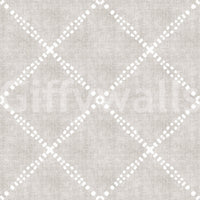 Neutral boho grunge wallpaper showing a faded trellis grid with dotted lines, GD8575