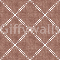 Textured Boho Dotted Trellis Grunge Terracotta Red Wallpaper in a soft matte look