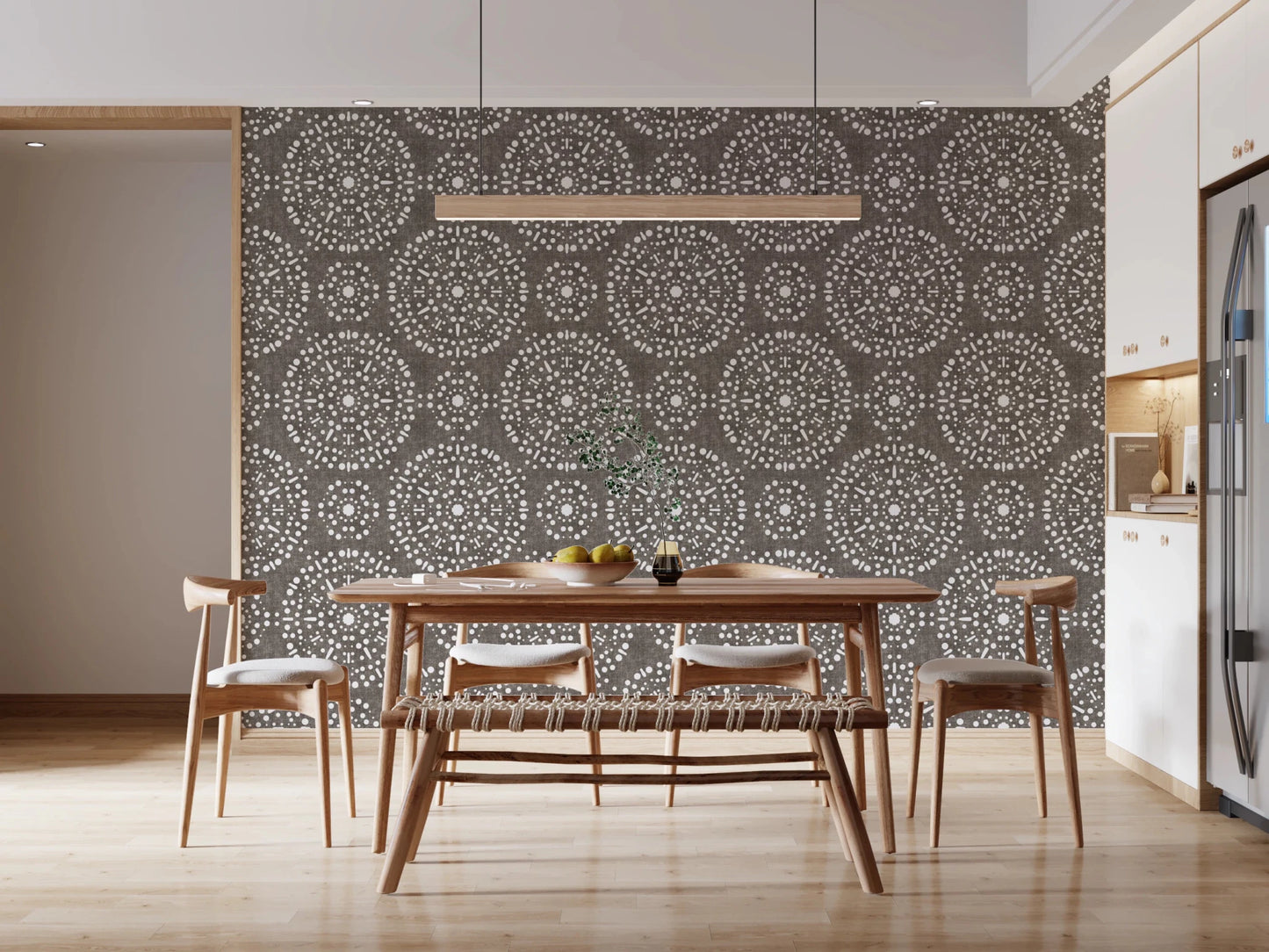 Boho Fireworks Grunge Dark Bark Wallpaper⁠
