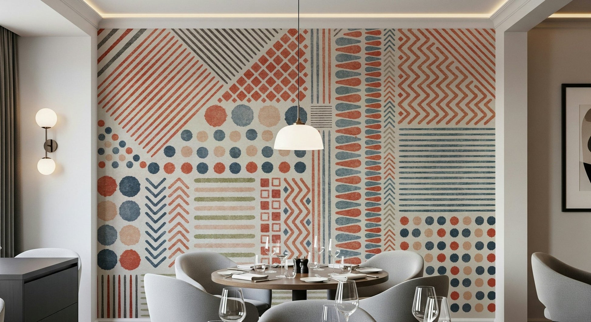 An artistic minimalist design mural for home decor., GD5547