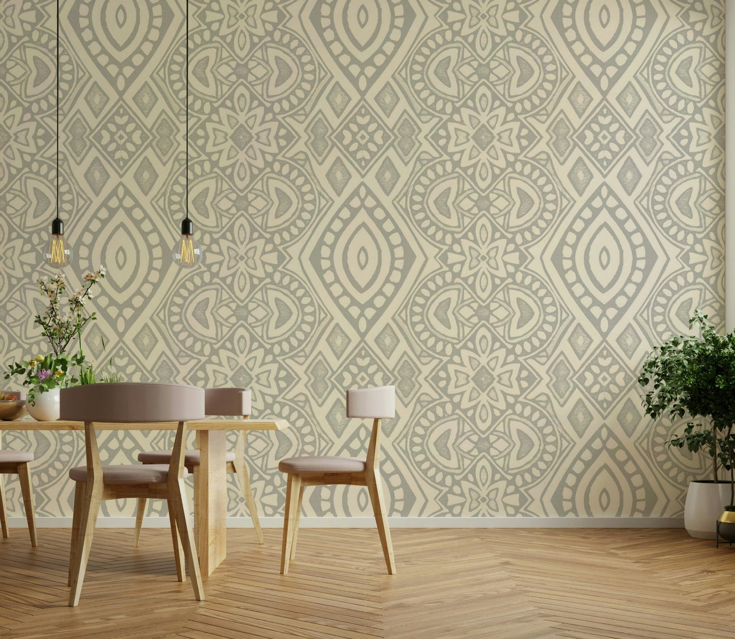 The design has a layered, artistic look with a sense of texture.

