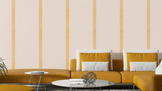 Beige wallpaper golden ocher stripes pattern, GD1044