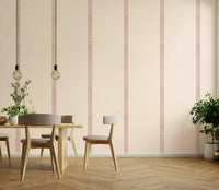 Boho wallpaper golden mauve stripes beige tone

