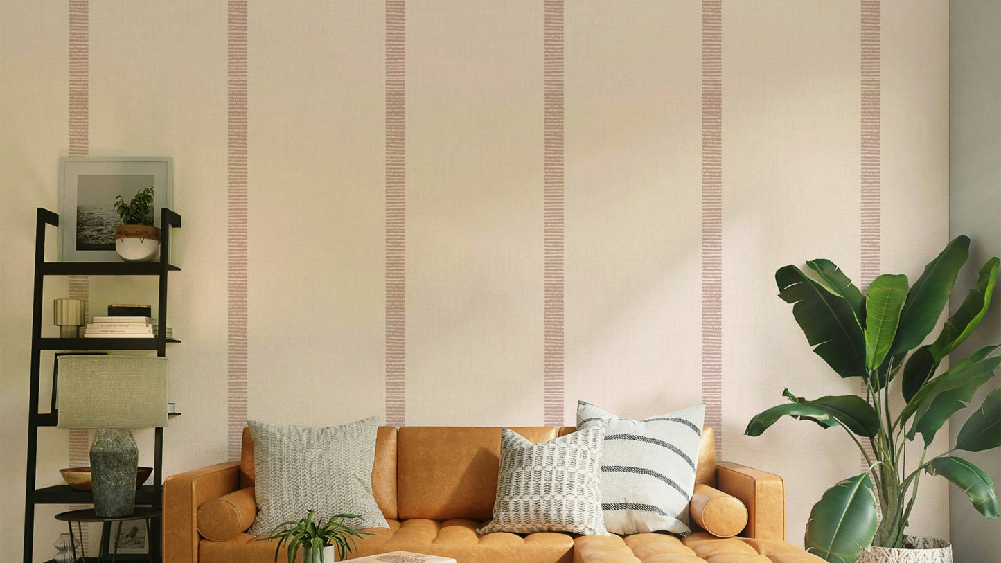 Boho golden harmony stripes beige mauve

