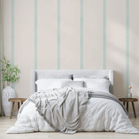 Boho harmony striped wallpaper blue beige

