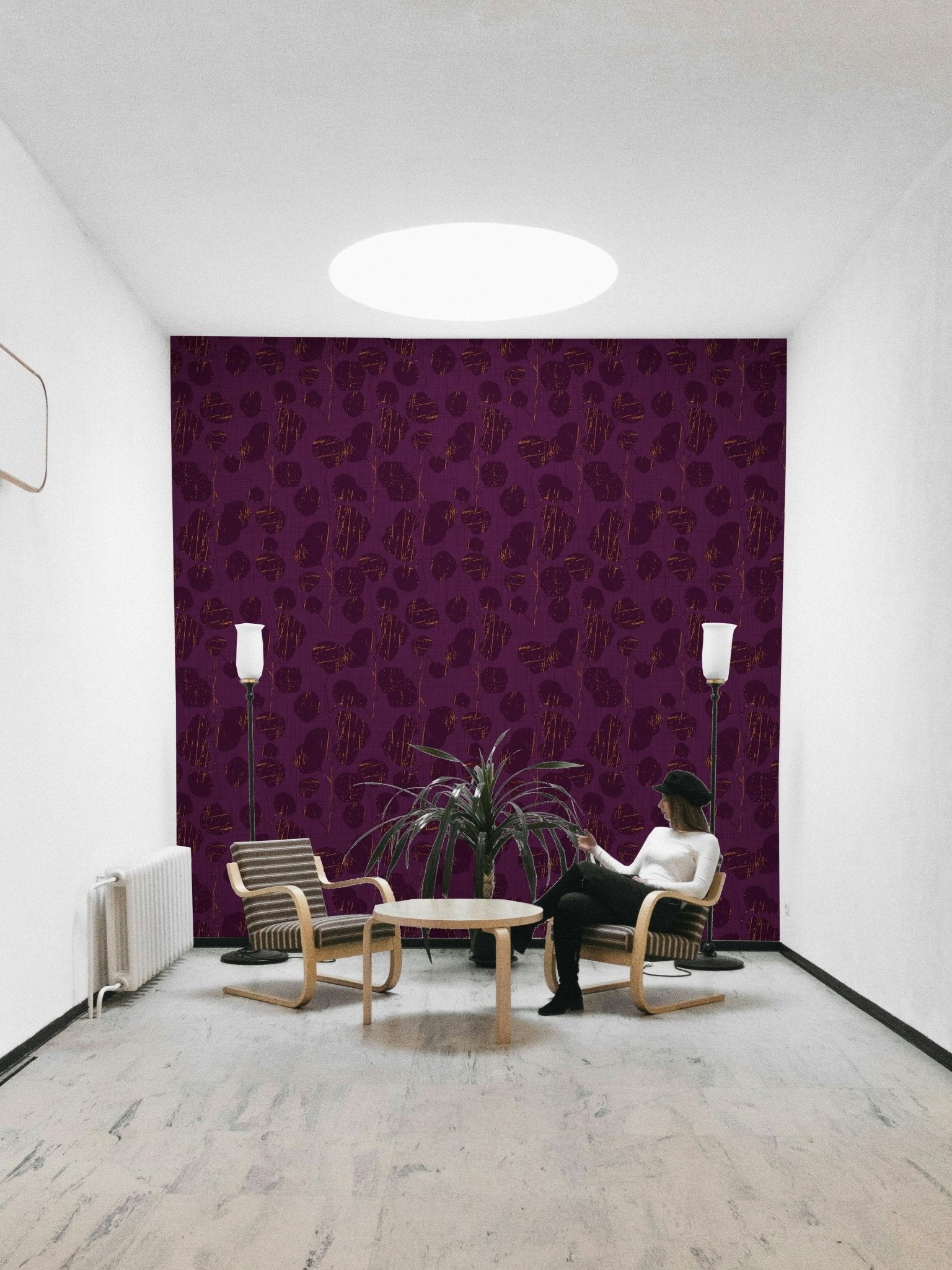 A sophisticated jewel tone wallpaper mural for a feature wall., GD4589