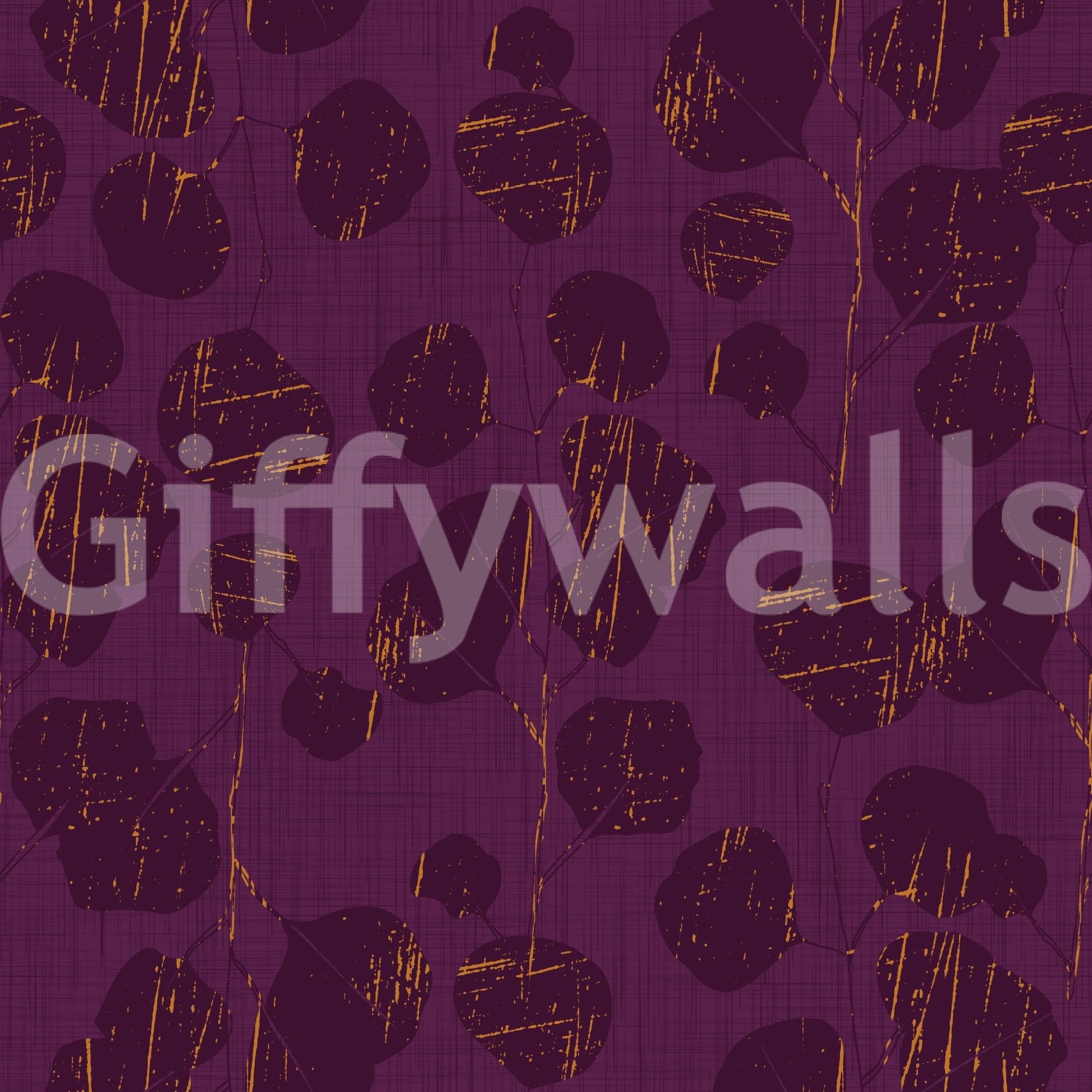 A high-quality dark botanical wall mural for walls., GD4589