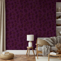 An artistic abstract leaf mural for home decor., GD4589
