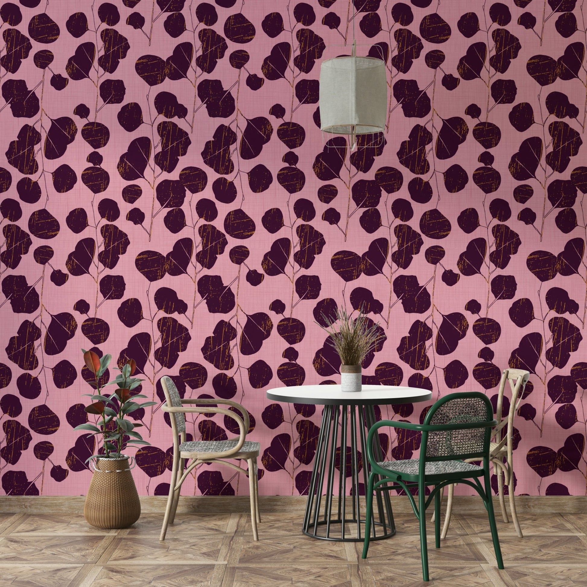 A sophisticated jewel tone wallpaper mural for a feature wall.

