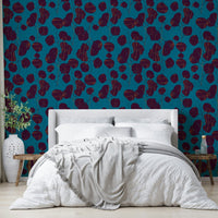 A dramatic jewel tone wallpaper mural that defines a space.

