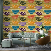 A dramatic jewel tone wallpaper mural that defines a space.

