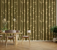 A high-angle view of the wall mural in a large space.

