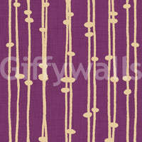 A detail of the bohemian striped pattern in the design.