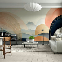 Boho Sky-Themed Mural for a Playful Kids' Room, GD1760