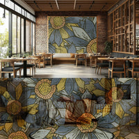 Bohemian style floral wallpaper texture

