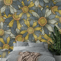 Boho Maximalist Flowers wallpaper detail

