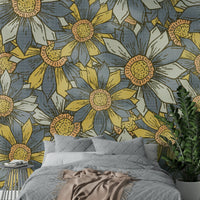 Boho Maximalist Flowers wallpaper detail


