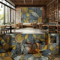 Bohemian style floral wallpaper texture

