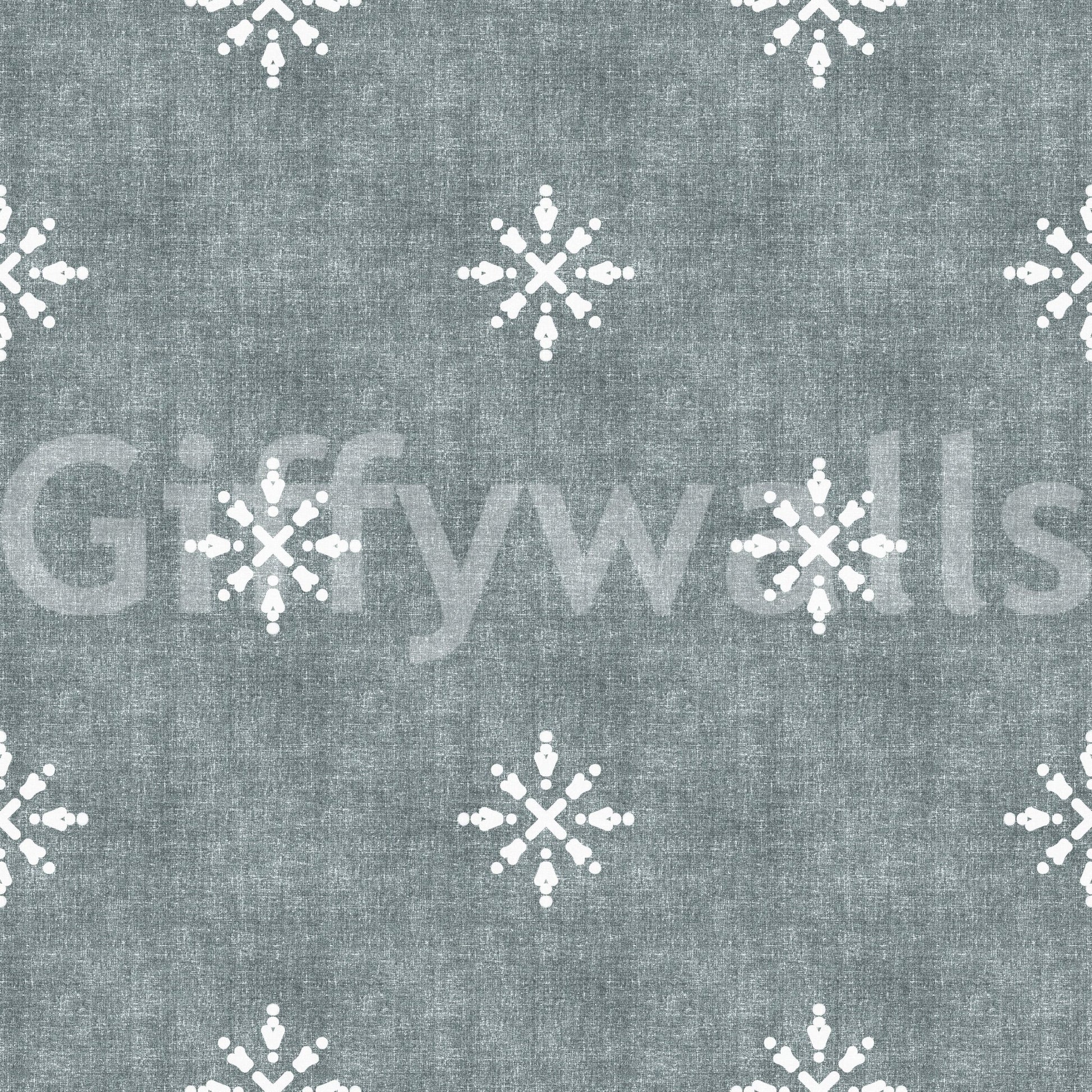 Calming blue wallpaper for a peaceful room feel.