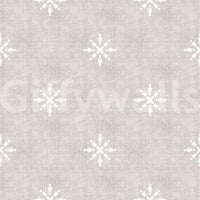 Neutral grey wallpaper for a clean modern look.