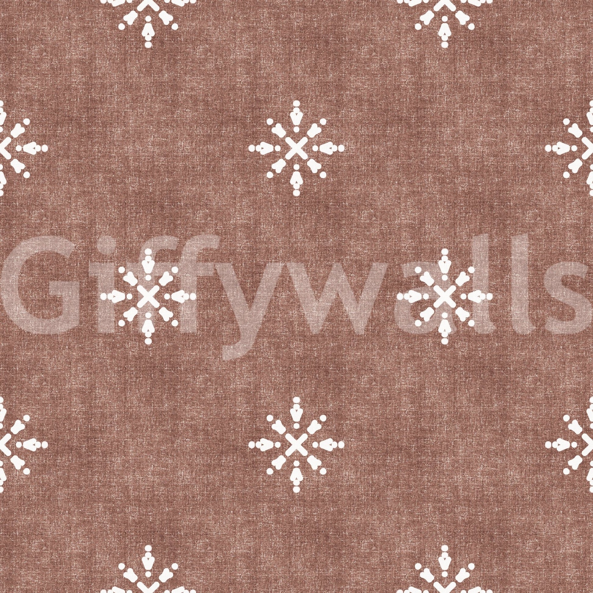 Boho ornament pattern on terracotta red surface.