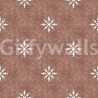 Boho ornament pattern on terracotta red surface.