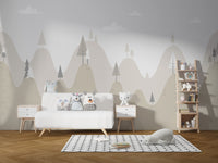 Kids mountain wallpaper with trees
