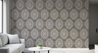 Boho Octagons Crochet Grunge Dark Bark Wallpaper⁠